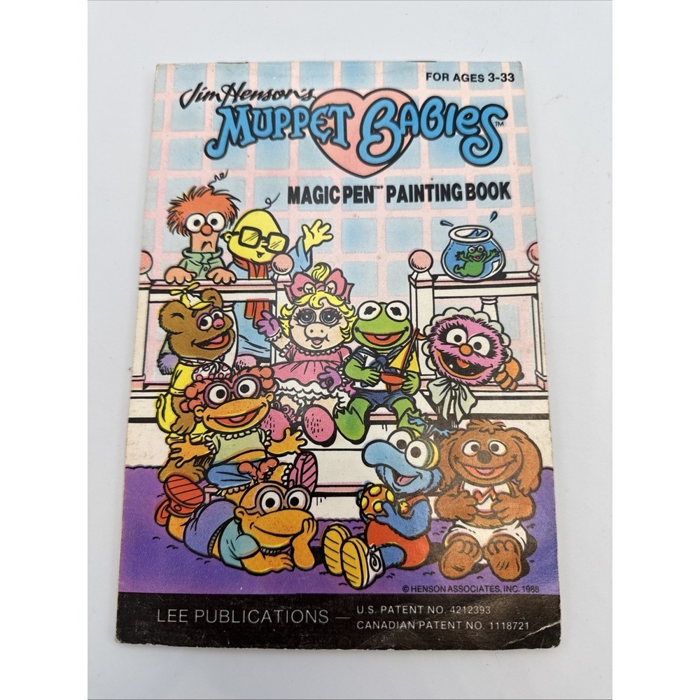 Vintage Muppet Babies Magic Pen Painting Book Jim Henson